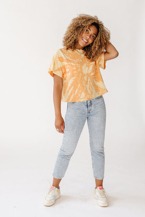 Yo Retro Tie Dye Tee// Orange